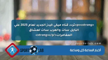 <p><strong>تردد قناة ميكي كيدز الجديد لعام 2025 على النايل سات والعرب سات لعشاق المغامرات</strong></p>